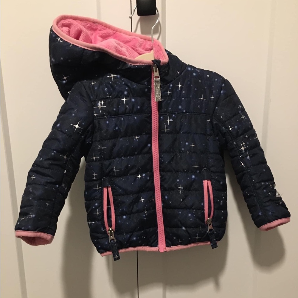 Adorable Navy blue and pink coat